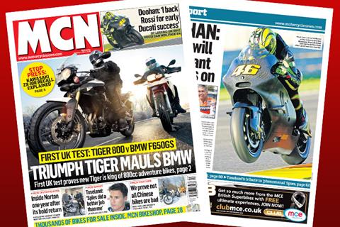 New MCN January 5: Triumph Tiger 800 vs BMW F650GS