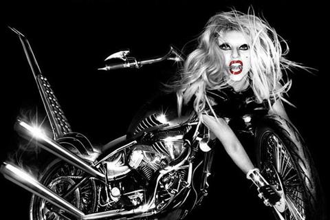 Lady Gaga album cover slated by Nick Gale Custom Cycles