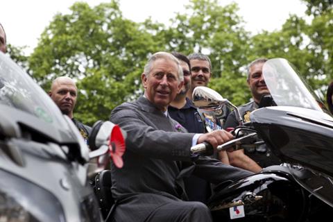 Pro-bike Prince of Wales meets Royal Legion's biker branch