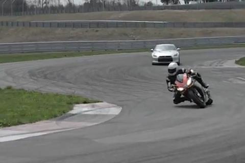 VIDEO: Aprilia RSV4 Factory APRC SE v some Datsun – are bike firms growing their balls back?