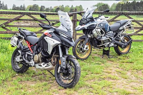 Does the handsome new Ducati Multistrada V4 Rally have what it takes to topple the mighty BMW R1250GS Adventure?