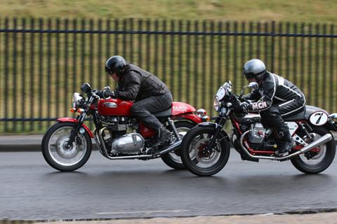 New Moto Guzzi V7 Racer takes on Triumph Thruxton