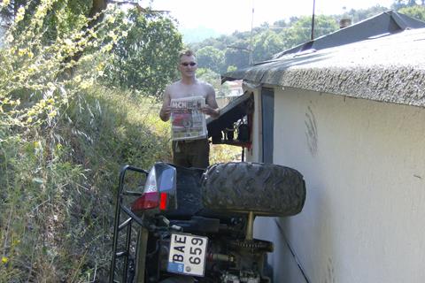 How not to park a quad bike