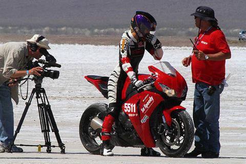 'World's fastest woman' hits 200mph on Fireblade