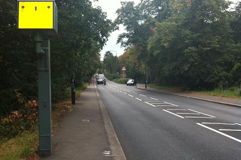 Speed camera with no lines