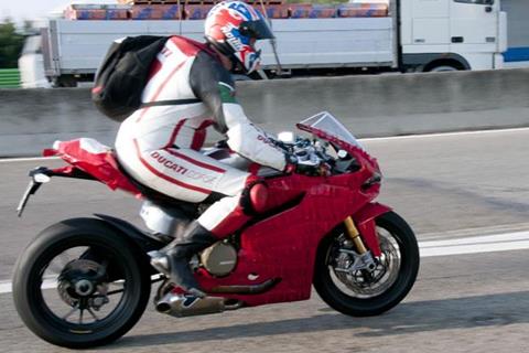 Ducati 1199 Panigale spied road testing