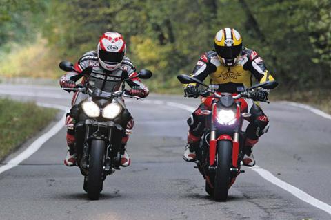 Ducati's 848 Streetfighter overpowers Triumph Street Triple R