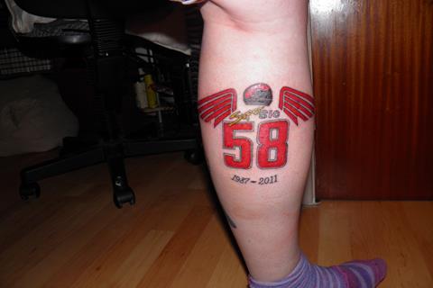 Simoncelli tribute tattoo