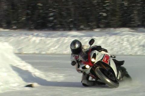 Racing at 160mph on ice