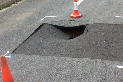 'Repaired' road in Ipswich