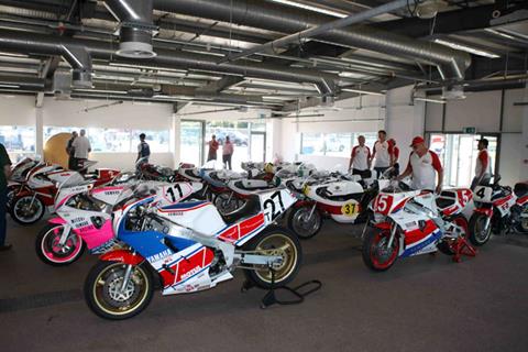 Yamaha Classic Racing Team display at Donington Park