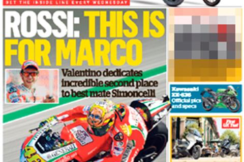 New MCN September 19: Rossi dedicates podium to Simoncelli