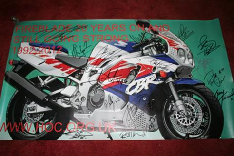 Unique Fireblade poster being auctioned in aid of NABB