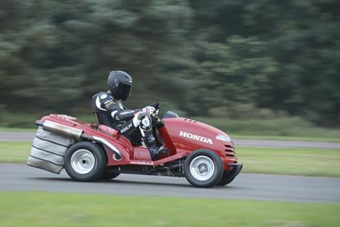 Honda's bike-powered lawn mower breaks world record