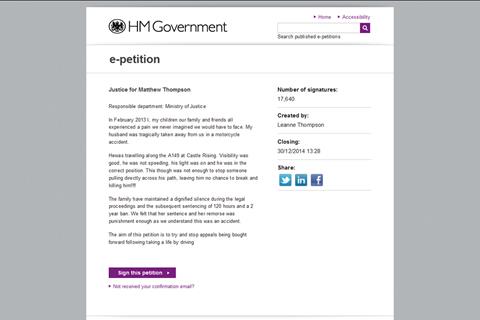 Minimum driving ban petition launched