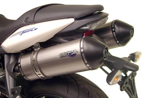 Micron Delta Sport exhausts for Triumph Street Triple