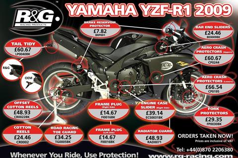 2009 Yamaha R1 bolt-ons from R&G