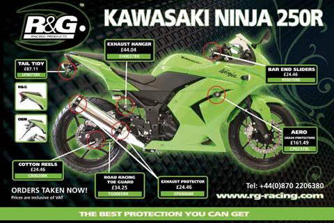 Kawasaki Ninja 250R bolt-ons from R&G