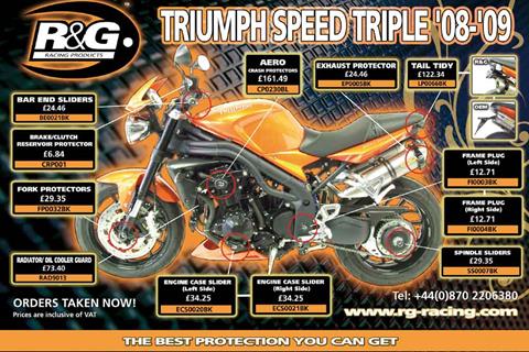 Triumph Speed Triple bolt-ons from R&G