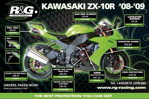 Kawasaki ZX-10R bolt-ons from R&G