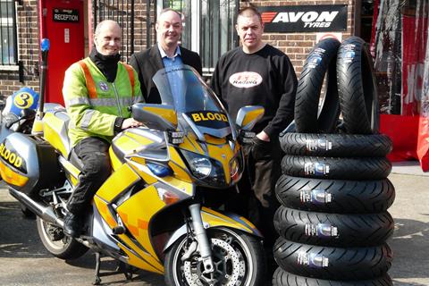 Avon Tyres supports West Country Blood Bikes