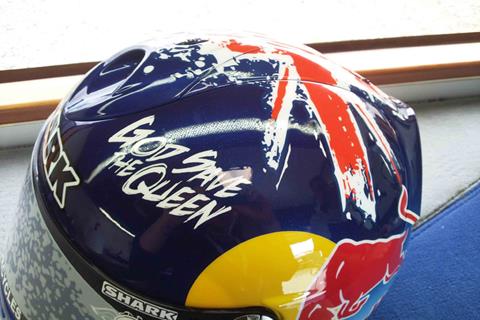 Scott Redding's one-off Donington Shark RSR2 helmet