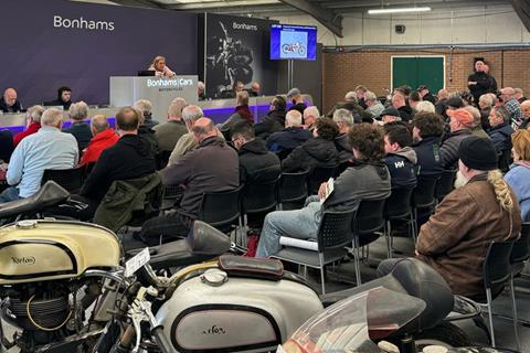 Bonhams auction achieves massive £3 million in sales at annual Spring Stafford Motorcycle Sale