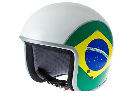 New Vespa flag helmets