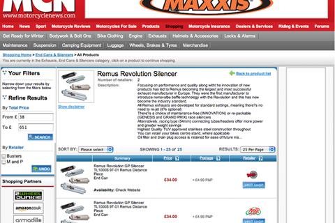 Exhausts from £34 on the MCN Shop!