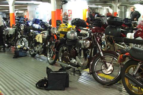 How to tie a bike down on a ferry