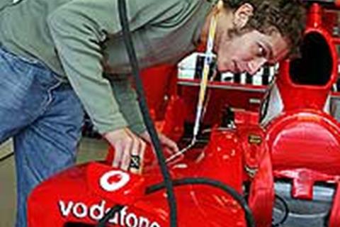 Rossi tests Schumacher's F1 car