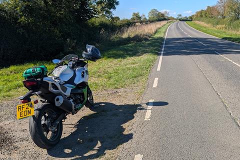 I rode a Kawasaki Ninja 7 Hybrid from full to completely empty. Here's how far it goes on a tank...