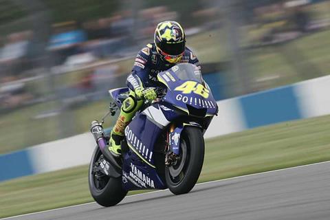 Rossi on Donington pole