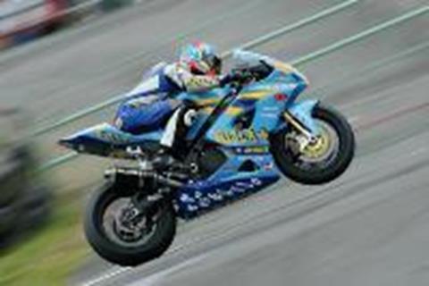 Haydon holds GSX-R ride