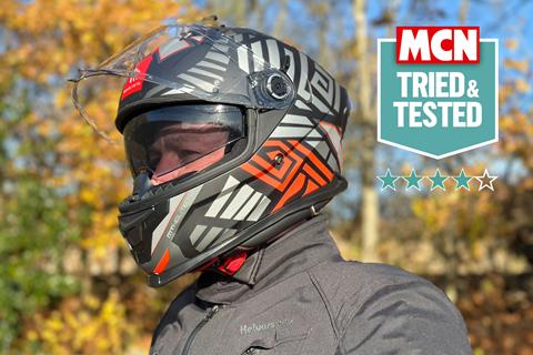 The MT Braker SV helmet is a comfortable and practical choice for under £120 and a five Sharp score