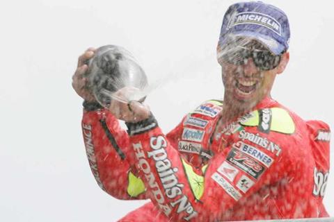 Melandri wins - Rossi out