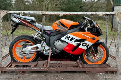 Unregistered 2005 Honda Fireblade still in its original shipping crate set for February MCN auction