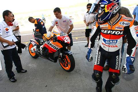 Pedrosa testing setback