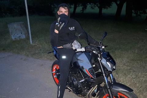 Behind bars: Prolific vehicle thief who posed with stolen motorcycle sentenced to 14 years in prison