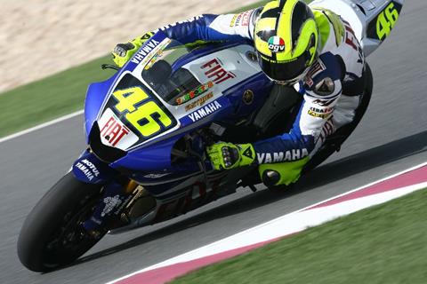 Rossi on pole in Qatar