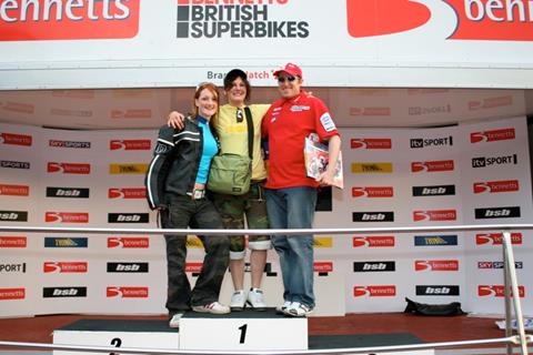 Mystery rider gets podium at Thruxton