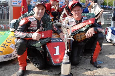 Emotional Molyneux wins sidecar race at Isle of Man TT