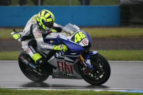 British MotoGP: Picture exclusive - Valentino Rossi crashes out at Donington Park