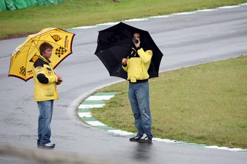 Mallory Park British Superbikes: Torrential rain and accident stops practice