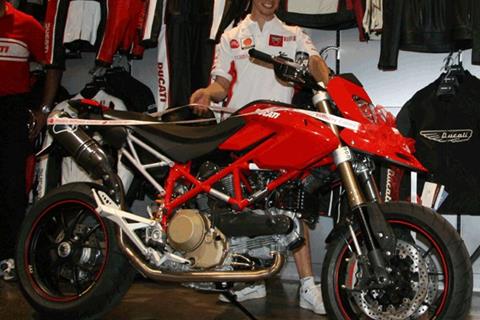 Casey Stoner gets a Hypermotard