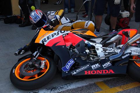 Journalist's mishap with Nicky Hayden's MotoGP Honda