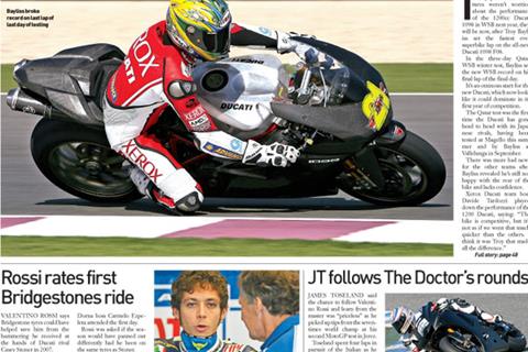 New MCN, december 5 - Troy Bayliss breaks Qatar lap record on Ducati 1098