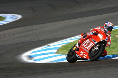 Estoril MotoGP: Casey Stoner fastest in mixed conditions