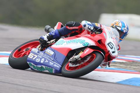 British Superbikes: Shane Byrne wins Thruxton race one