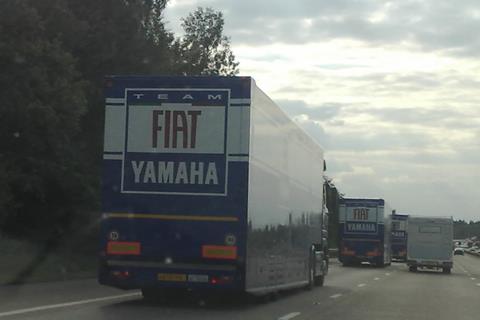 Fiat Yamaha on the road